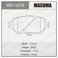 Колодки тормозные дисковые MASUMA N2T0 NV 1420577048 4560116001479 MS-1479