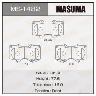Колодки тормозные дисковые MASUMA ZSO Z95 Lexus GX (J150) 2 Внедорожник 4.6 460 4WD 306 л.с. 2010 – наст. время 4560116001482 MS-1482