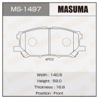 Колодки тормозные дисковые MASUMA MS-1497 1420577088 Q1 820RT 4560116722228