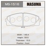 Колодки тормозные дисковые MASUMA MS-1516 1420577050 DZZ9O 9 4560116722617