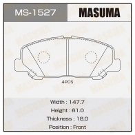 Колодки тормозные дисковые MASUMA S 1I86 4560116722419 Toyota Alphard (AH30) 3 Минивэн 3.5 (GGH30W) 275 л.с. 2015 – наст. время MS-1527