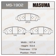 Колодки тормозные дисковые MASUMA MS-1902 4560116723263 1422881649 7F I3G