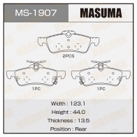 Колодки тормозные дисковые MASUMA 1422881740 MS-1907 PH KDMG 4560116723379