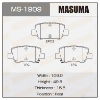 Колодки тормозные дисковые MASUMA 4560116723959 1420577000 C QCFXX7 MS-1909