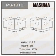 Колодки тормозные дисковые MASUMA CW QI11 MS-1918 4560116723980 1422881631