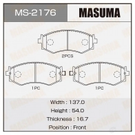 Колодки тормозные дисковые MASUMA MS-2176 4560116002176 95EAO L 1420577008