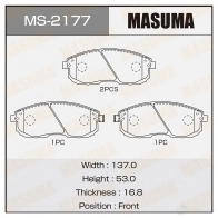 Колодки тормозные дисковые MASUMA MS-2177 1420577342 RO72CX A 4560116002177