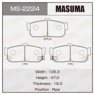 Колодки тормозные дисковые MASUMA 4560116002224 R R0VY60 MS-2224 1420577010