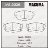 Колодки тормозные дисковые MASUMA 4560116720682 1422881638 MS-2226 F 6RYN