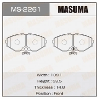 Колодки тормозные дисковые MASUMA 4560116720927 MS-2261 6P SBBW 1420577014