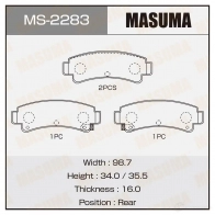 Колодки тормозные дисковые MASUMA GJAL PN MS-2283 1422881636 4560116002283