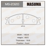 Колодки тормозные дисковые MASUMA 4560116722266 1420577390 MS-2320 4PUER 7