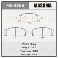 Колодки тормозные дисковые MASUMA MS-2389 4560116002389 EW7X8I M 1420577074