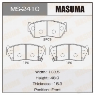 Колодки тормозные дисковые MASUMA 4560116002410 1422881734 MS-2410 LZO8 4AA