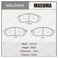Колодки тормозные дисковые MASUMA MS-2444 1420577017 4560116002444 TX8 32