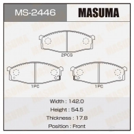 Колодки тормозные дисковые MASUMA QFNY L8 4560116002446 1422881642 MS-2446