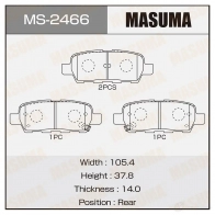 Колодки тормозные дисковые MASUMA SY9J 5M MS-2466 4560116002466 1420577002