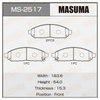 Колодки тормозные дисковые MASUMA 1420577101 SYIGE C MS-2517 4560116723287