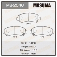 Колодки тормозные дисковые MASUMA 4560116722594 7IL3QZ C MS-2546 1420577001