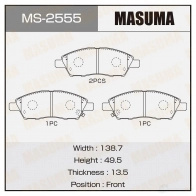 Колодки тормозные дисковые MASUMA 1422881623 4560116723928 ZD2 FO MS-2555