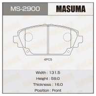 Колодки тормозные дисковые MASUMA 4560116729678 MS-2900 LXO6J V4 1420934283