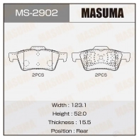 Колодки тормозные дисковые MASUMA 1422881723 MS-2902 1WZA EH 4560116470013