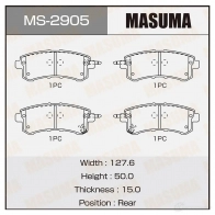 Колодки тормозные дисковые MASUMA MS-2905 1420939794 4560116723331 AXX81R 1