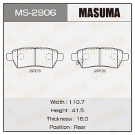 Колодки тормозные дисковые MASUMA WFZ XOLX 4560116723348 MS-2906 1422881610