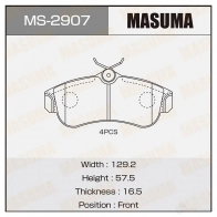 Колодки тормозные дисковые MASUMA 1420934021 MS-2907 4560116729920 WAN9ZP M