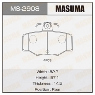 Колодки тормозные дисковые MASUMA 4560116470006 1422881609 MYCQ N MS-2908