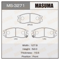 Колодки тормозные дисковые MASUMA G5G OK 1420577060 4560116003271 MS-3271