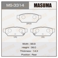 Колодки тормозные дисковые MASUMA 4560116720996 TM3I R MS-3314 1422881606