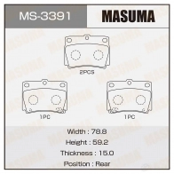 Колодки тормозные дисковые MASUMA 1420576986 MS-3391 4560116722556 C E25EJ