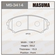Колодки тормозные дисковые MASUMA MS-3414 1 VUIG 4560116721702 1420577345