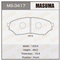 Колодки тормозные дисковые MASUMA MS-3417 1420576984 4560116721634 FU 58F0U