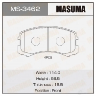 Колодки тормозные дисковые MASUMA 4560116003462 MS-3462 1420576950 7 TCC0