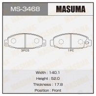Колодки тормозные дисковые MASUMA MS-3468 XT LD0YZ 1422881592 4560116722204