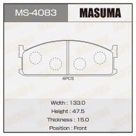 Колодки тормозные дисковые MASUMA 4560116004083 13ZZ 30A MS-4083 1422881591