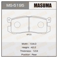 Колодки тормозные дисковые MASUMA MS-5195 4560116005195 AP05 TXE 1422881597
