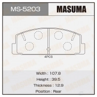 Колодки тормозные дисковые MASUMA 1420577054 MS-5203 1NI3 Q 4560116005203