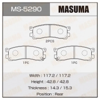 Колодки тормозные дисковые MASUMA MS-5290 OU IH35 1420577036 4560116720767