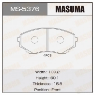 Колодки тормозные дисковые MASUMA 3 ZDKM 1420576960 MS-5376 4560116721450