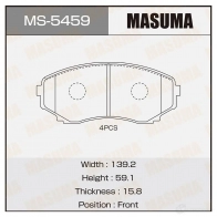 Колодки тормозные дисковые MASUMA 3I7A0 4S 1420576951 MS-5459 4560116722587