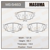 Колодки тормозные дисковые MASUMA 4560116722440 MS-5483 B0V FNS2 1420577024