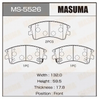 Колодки тормозные дисковые MASUMA 1420577093 4560116724024 X7AA PSZ MS-5526