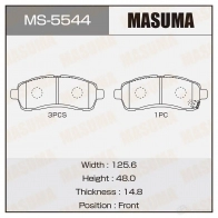 Колодки тормозные дисковые MASUMA 4560116722709 ONN 2H9R MS-5544 1420577386