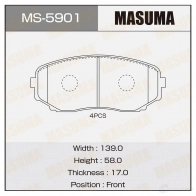 Колодки тормозные дисковые MASUMA 4560116722723 MS-5901 1420577383 IO5 OXA