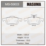 Колодки тормозные дисковые MASUMA 4560116722631 P35 UH1 MS-5903 1420577096
