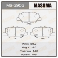Колодки тормозные дисковые MASUMA MS-5905 AFX00 Q 1422878900 4560116728244