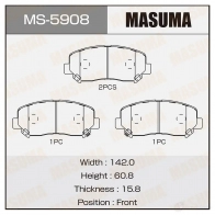 Колодки тормозные дисковые MASUMA 4560116723300 MS-5908 1420936915 N WW973P
